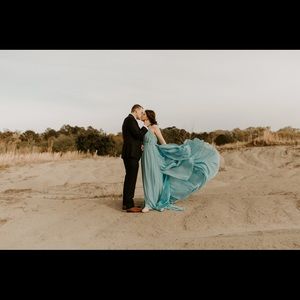 Blue gorgeous flowy dress